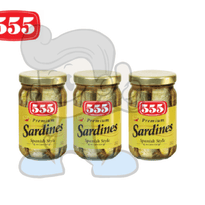 555 Premium Sardines Spanish Style In Corn Oil (3 X 230 G) Groceries