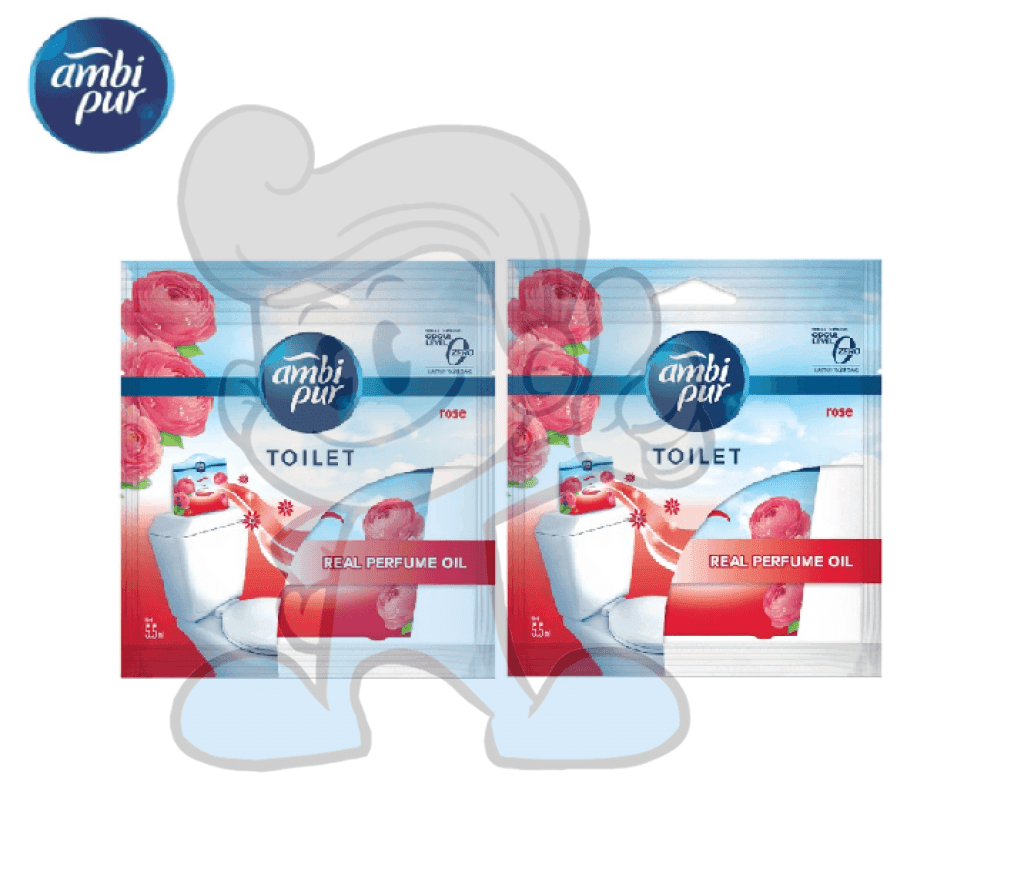 Ambi Pur Toilet Fresh Real Perfume Rose Scent (2 X 5.5 Ml) Household Supplies