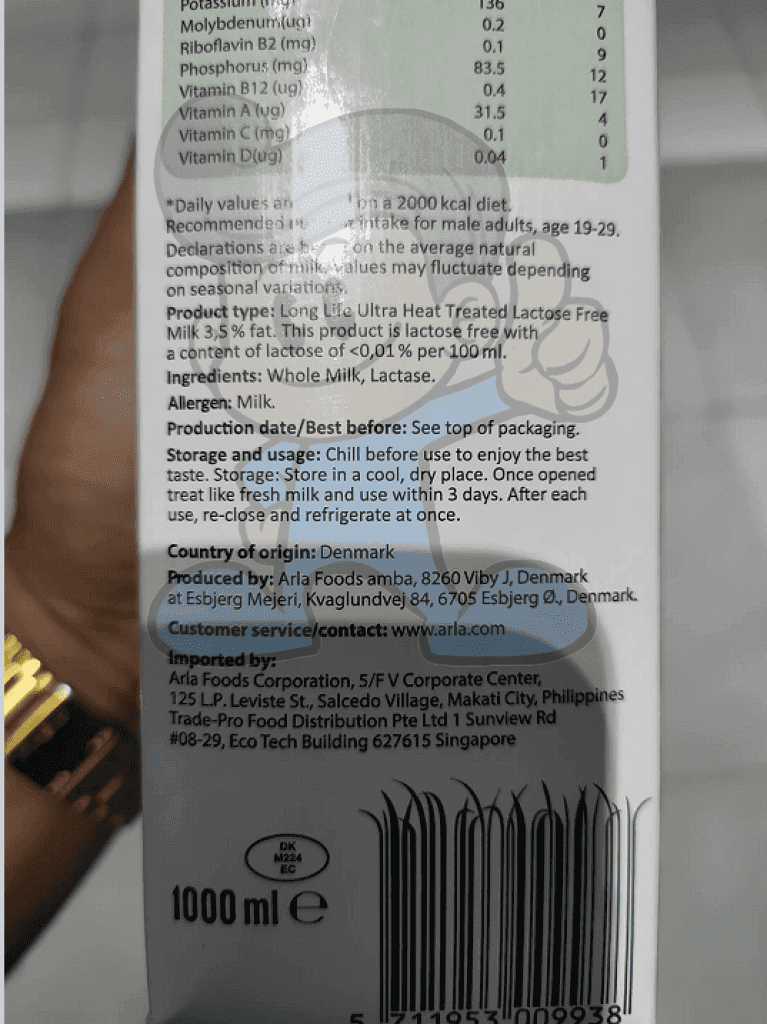 Arla Milk Goodness Lactose Free (3 X 1L) Groceries