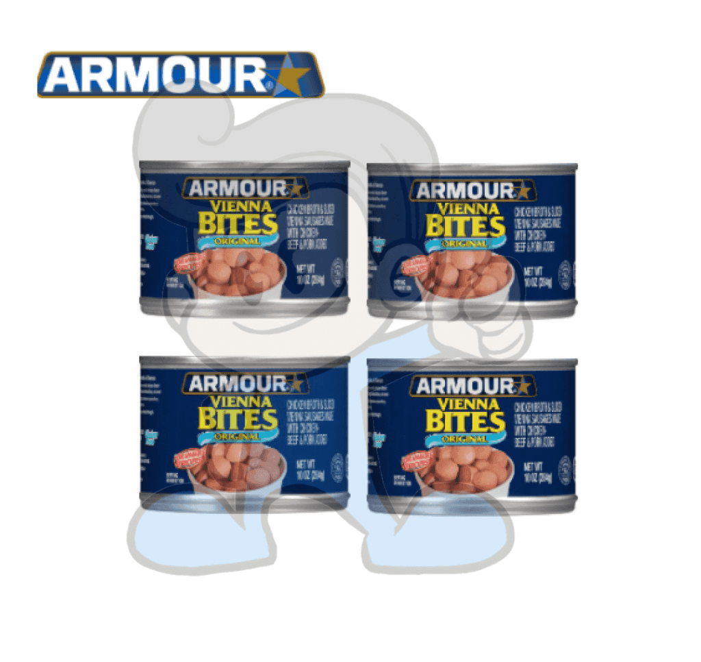 Armour Vienna Sausage Bites Original (4 X 10Oz) Groceries