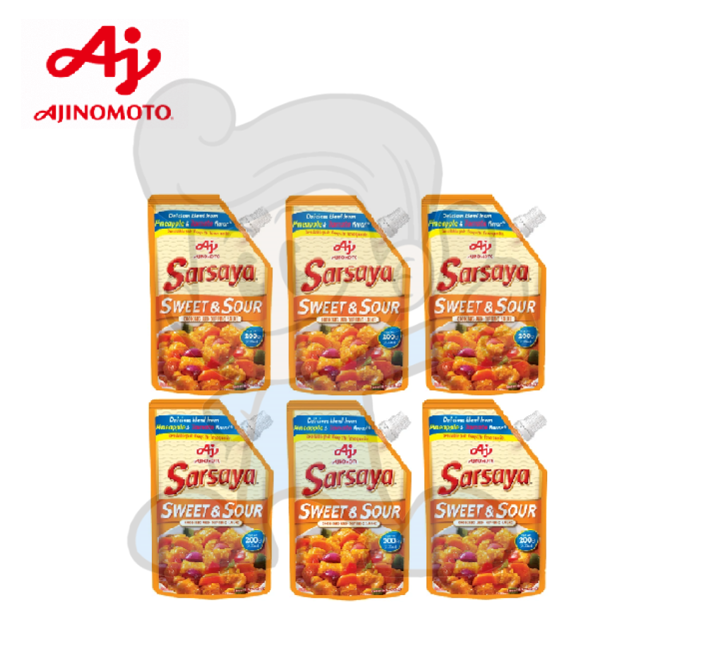Ajinomoto Sarsaya Sweet &amp; Sour Cooking and Dipping Sauce (6 x 200 g)