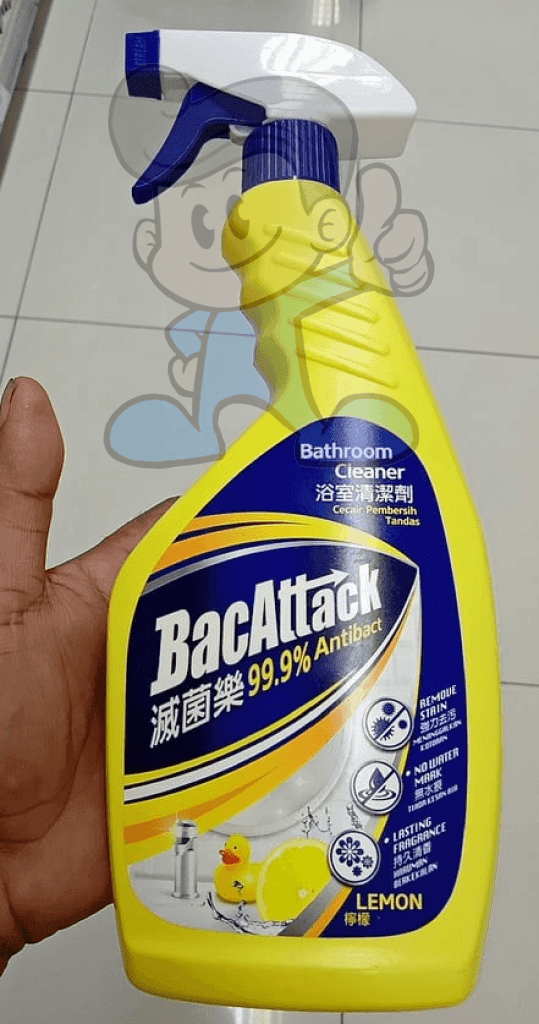 Bacattack Bathroom Cleaner Lemon (2 X 500 Ml) Household Supplies