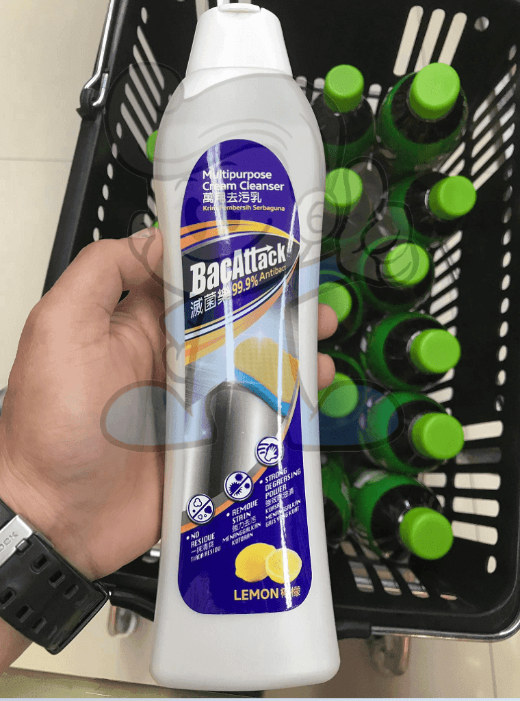 Bacattack Multipurpose Cleaner Lemon (4 X 500Ml) Household Supplies