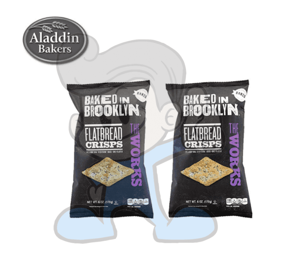 Baked In Brooklyn Flatbread Crisps The Works (2 X 6Oz) Groceries