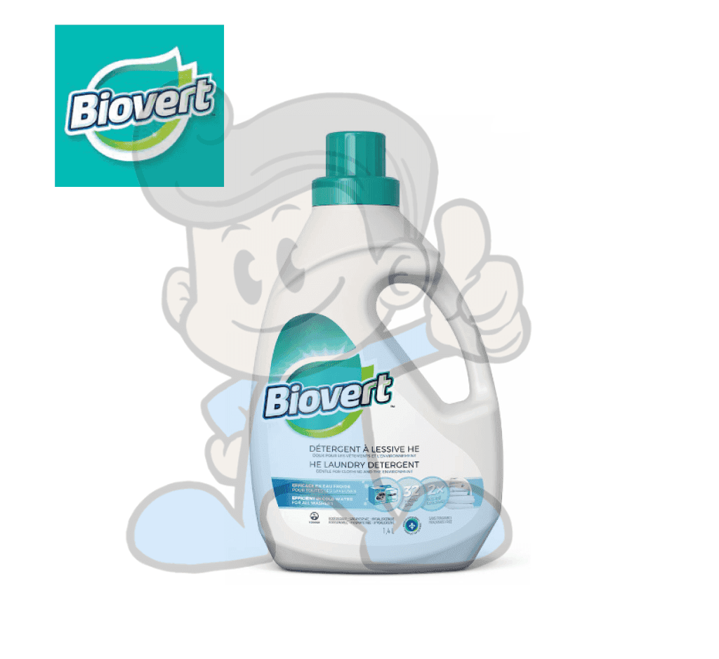 Biovert Laundry Detergent He - Fragrance Free 1.4 L Household Supplies