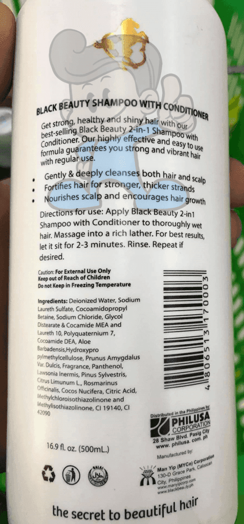 Black Beauty 2In1 Shampoo With Conditioner 500Ml