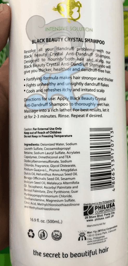 Black Beauty Intensive Solution Crystal Anti-Dandruff Shampoo 500Ml