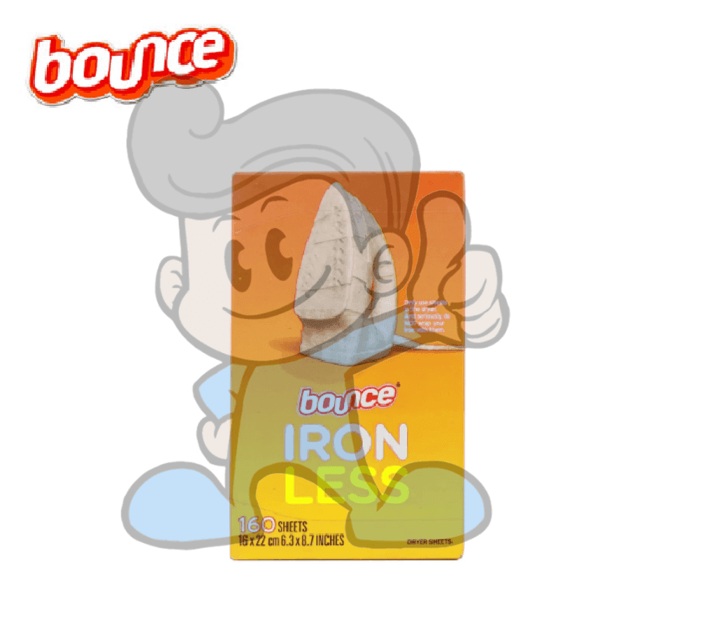 Bounce Iron Less Dryer Sheets 160's Household Supplies