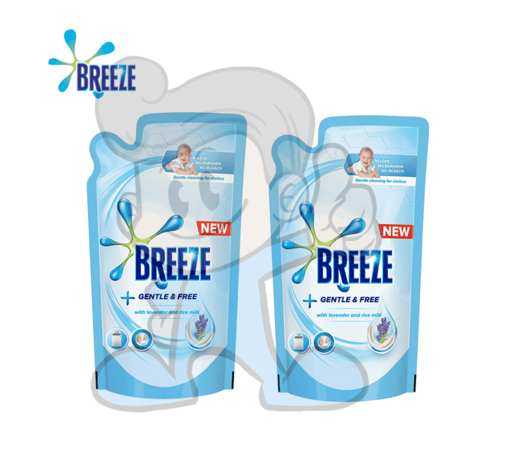 Breeze Gentle Free Liquid Detergent Bottle (2 X 650Ml) Household Supplies