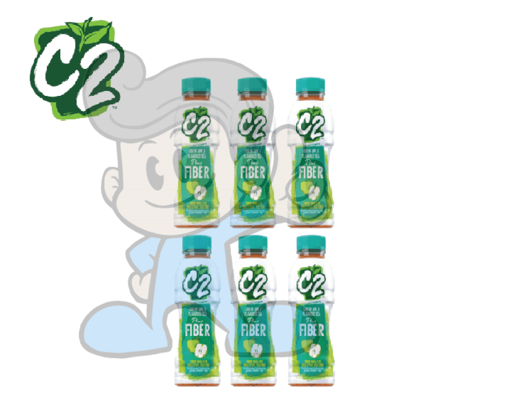C2 Green Apple Flavored Tea Plus Fiber (6 X 350 Ml) Groceries