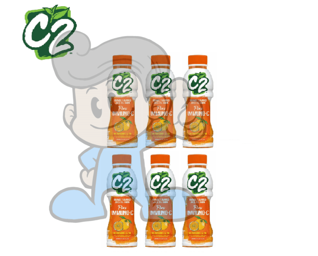 C2 Orange Flavored Juice Tea Drink Plus Immuno-C (6 X 350 Ml) Groceries