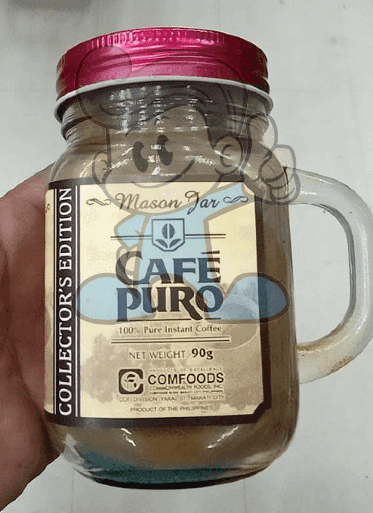Cafe Puro Mason Jar 100% Pure Instant Coffee Collector's Edition (2 X 90 G) Groceries