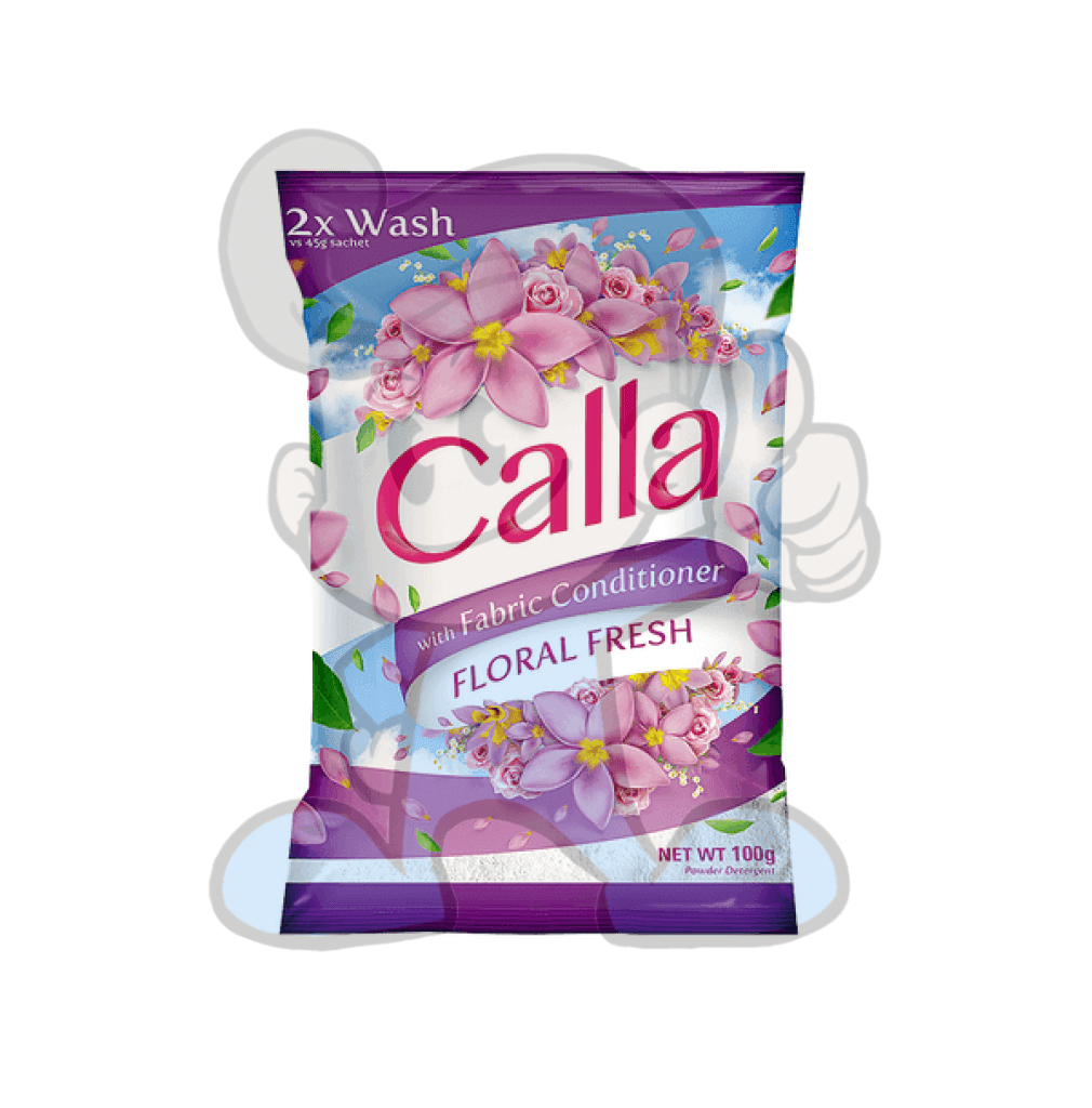 Calla Floral Fresh Powder Detergent W/ Fabcon (24 X 100G) Household Supplies