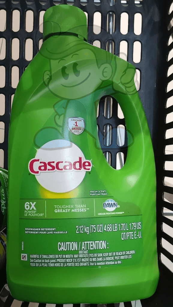 Cascade Fresh Scent Gel Detergent With Dawn 75 Oz. Household Supplies