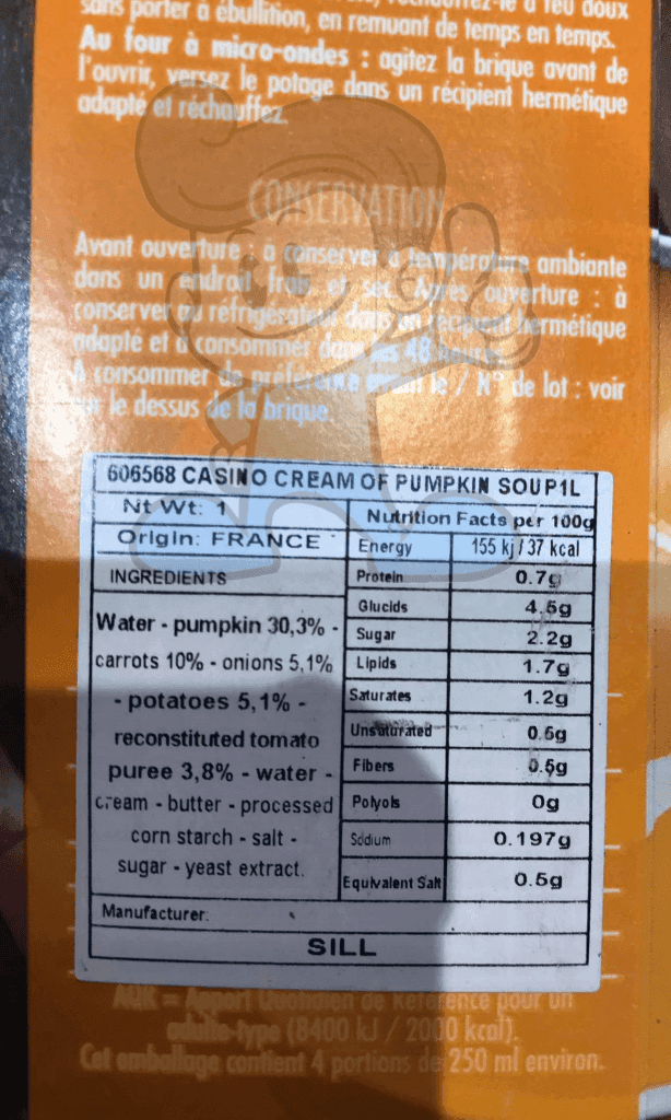 Casino Cream Of Pumpkin Soup 1L Groceries