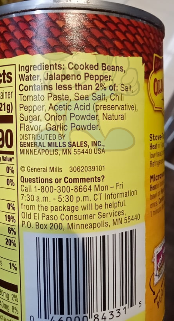 Old El Paso Spicy Fat Free Refried Beans (2 x 453 g)