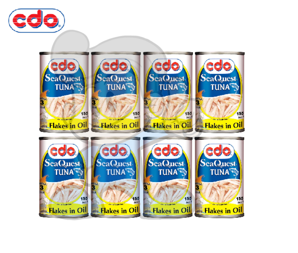 Cdo Seaquest Tuna Flakes In Oil (8 X 155 G) Groceries