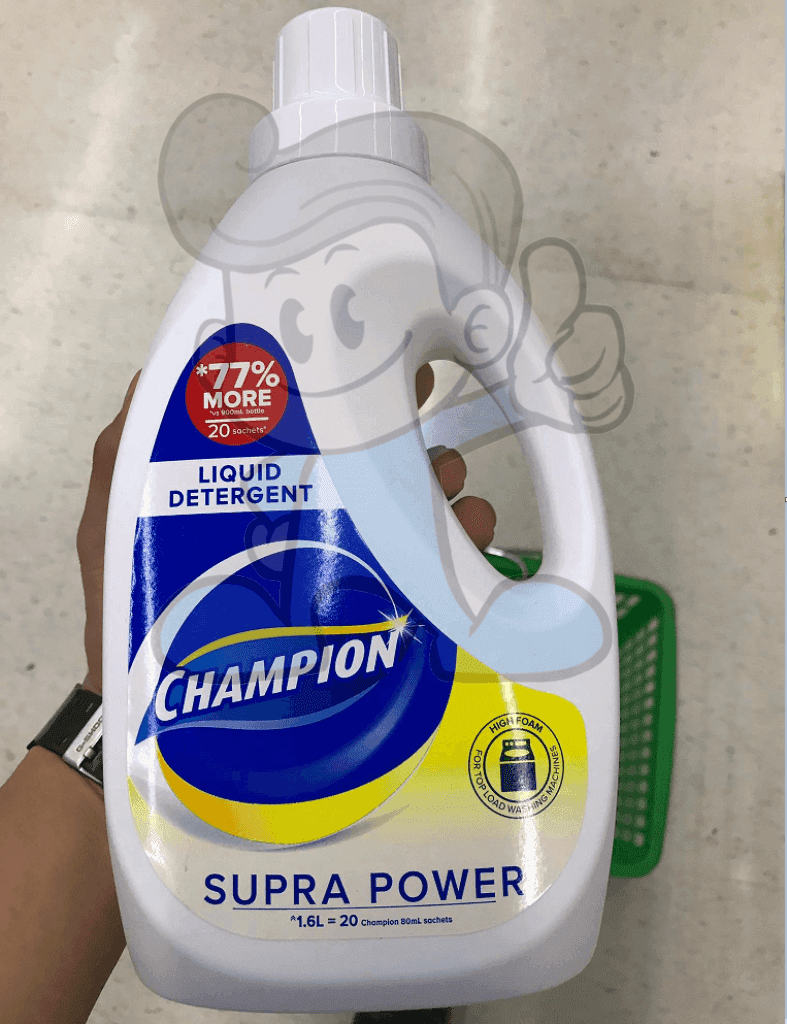 Champion Liquid Detergent High Foam Top Load (2 X 1.6L) Household Supplies