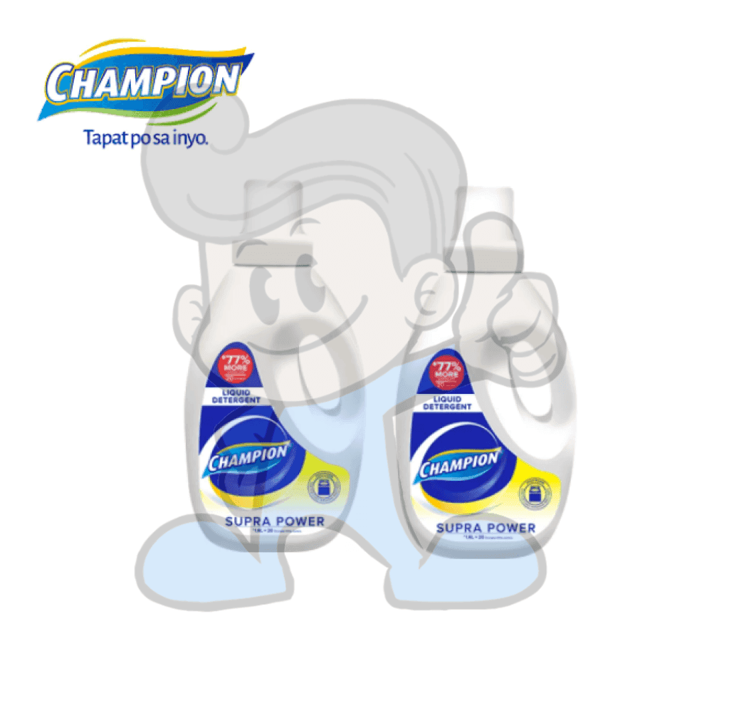 Champion Liquid Detergent High Foam Top Load (2 X 1.6L) Household Supplies