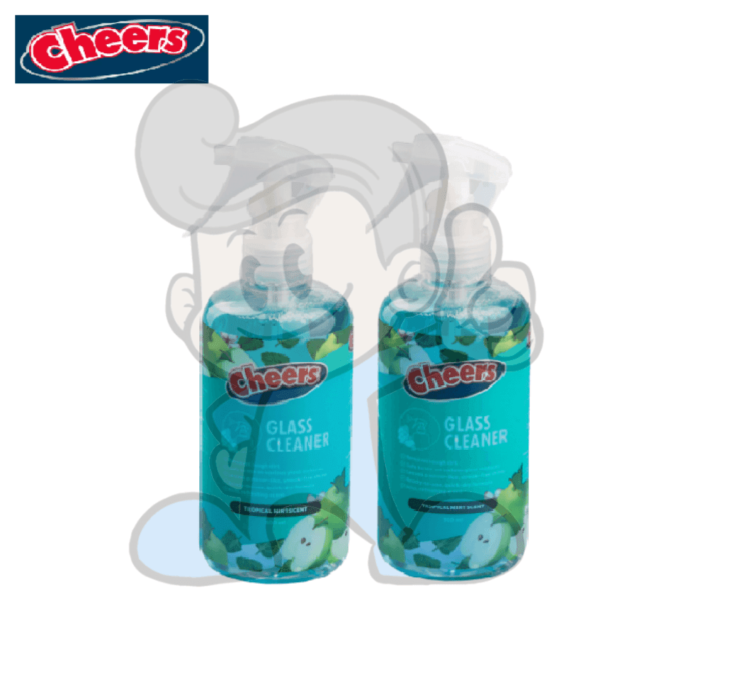 Cheers Glass Cleaner Tropical Mint Scent (2 X 300 Ml) Household Supplies
