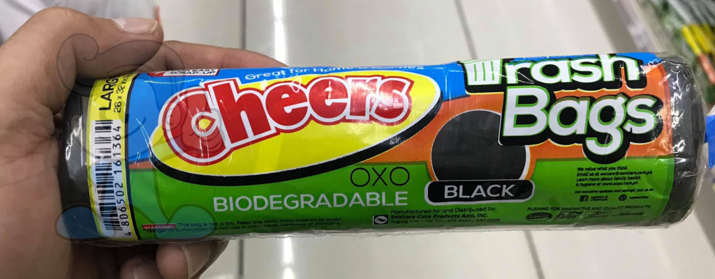 Cheers Oxo Biodegradable Black Trash Bags Large (3 X 10S) Laundry & Cleaning Equipment