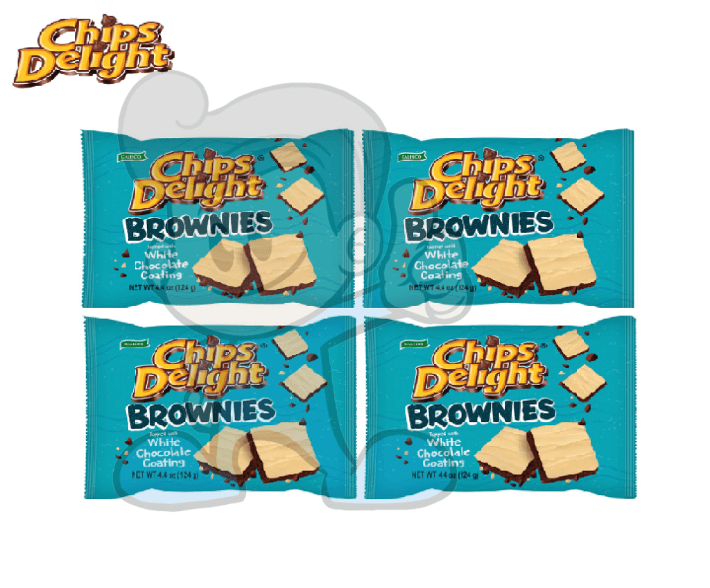 Chips Delight Brownies Topped With White Chocolate Coating (4 X 124 G) Groceries