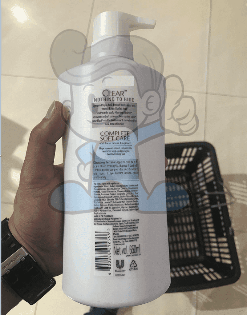 Clear Complete Soft Care Anti Dandruff Shampoo Fresh Sakura Fragrance For Flaky Scalp 650Ml Beauty