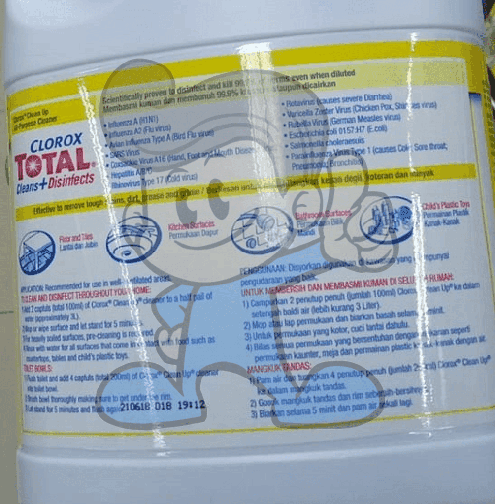 Clorox Clean-Up All Purpose Cleaner With Bleach Lemon Scent (2 X 2 L) Household Supplies