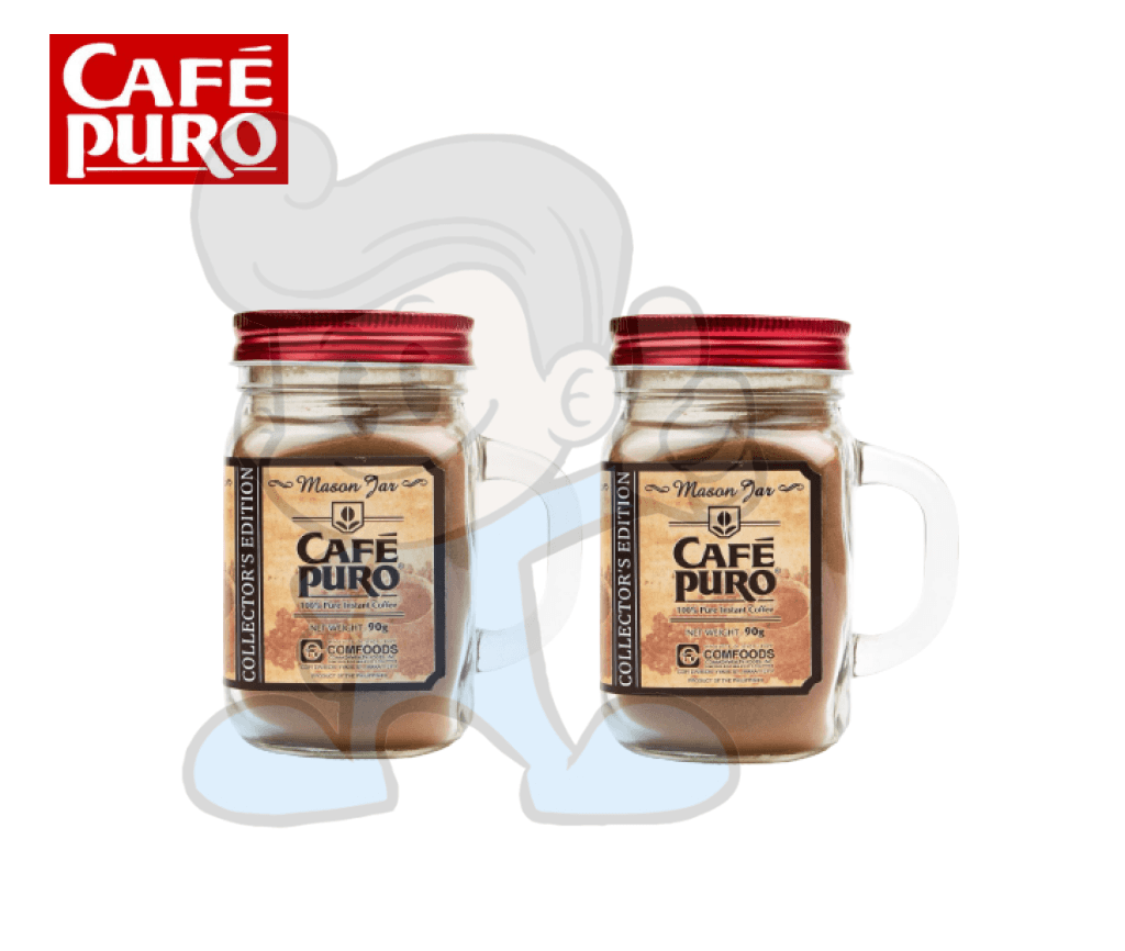 Cafe Puro Mason Jar 100% Pure Instant Coffee Collector's Edition (2 x 90 g)