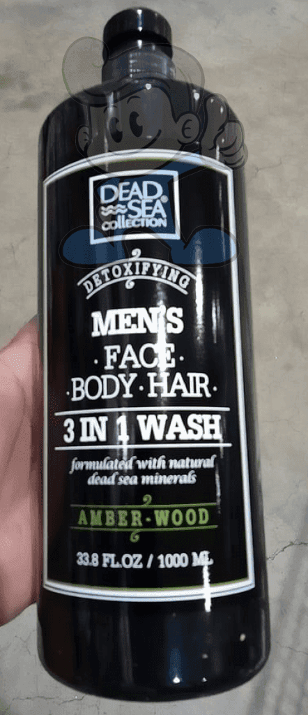Dead Sea Collection Detoxifying Mens 3 In 1 Wash Amber Wood 1000 Ml. Beauty