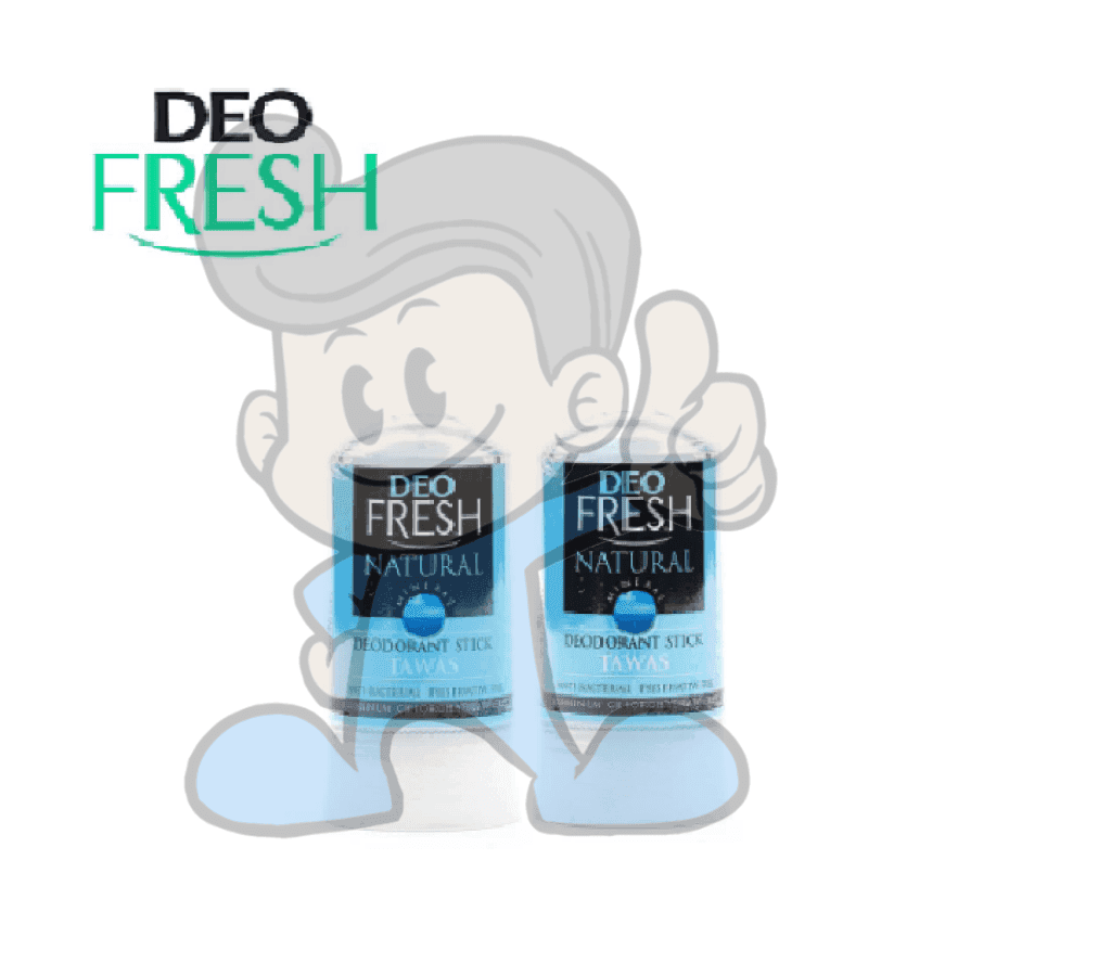 Deo Fresh Natural Mineral Deodorant Stick Tawas (2 X 60G) Beauty