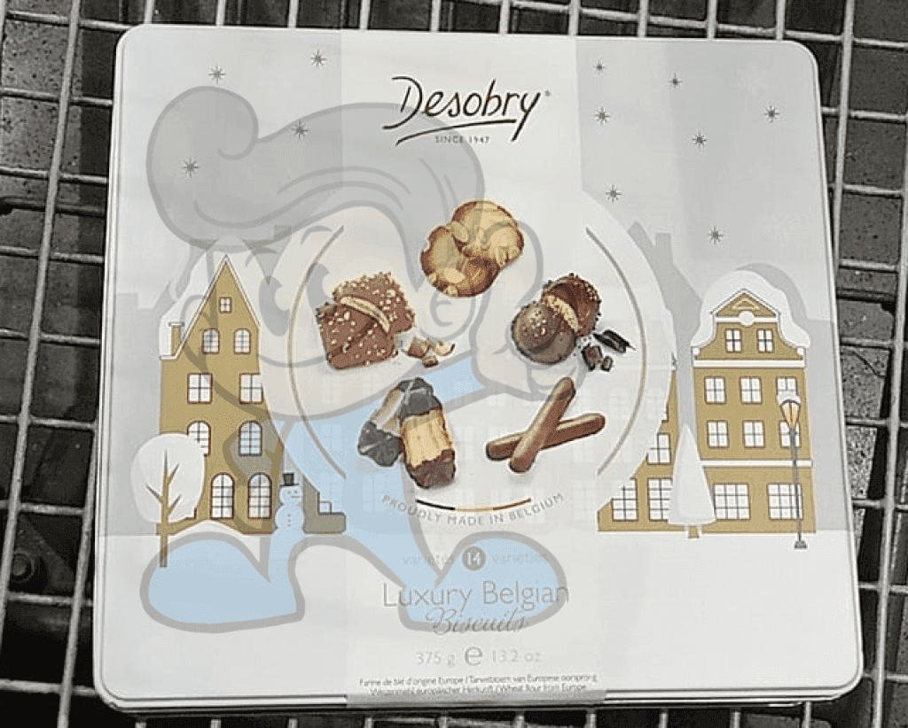 Desobry Winter Scene Luxury Belgian Biscuits 375G Groceries
