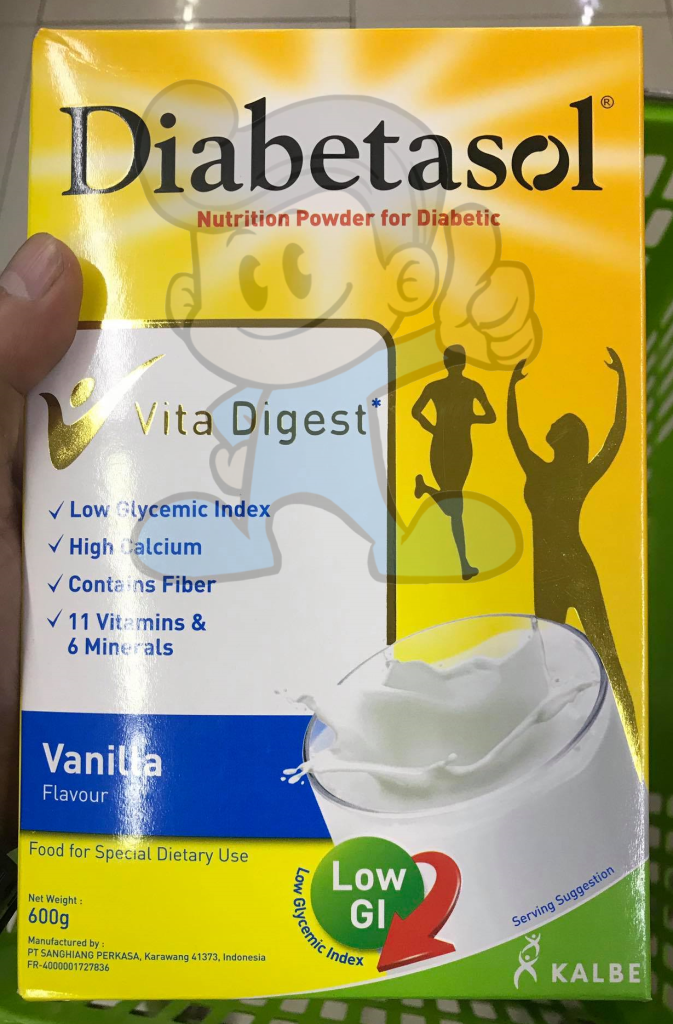 Diabetasol Nutrition Powder Milk Drink For Diabetic Vanilla Flavor 600G Groceries