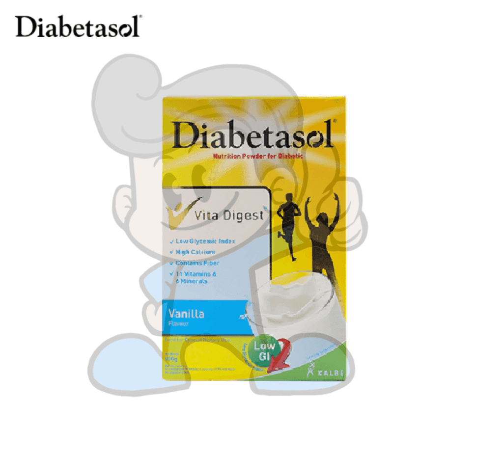 Diabetasol Nutrition Powder Milk Drink For Diabetic Vanilla Flavor 600G Groceries