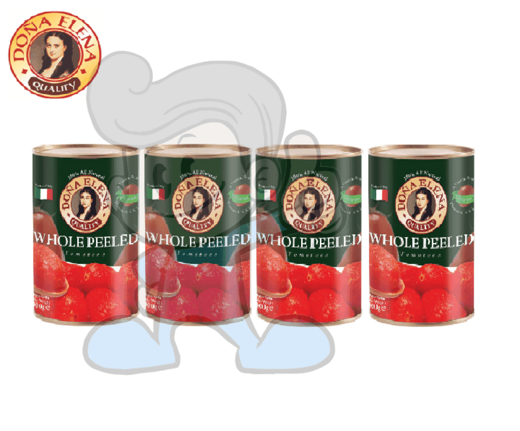 Dona Elena Whole Peeled Tomatoes (4 X 400 G) Groceries