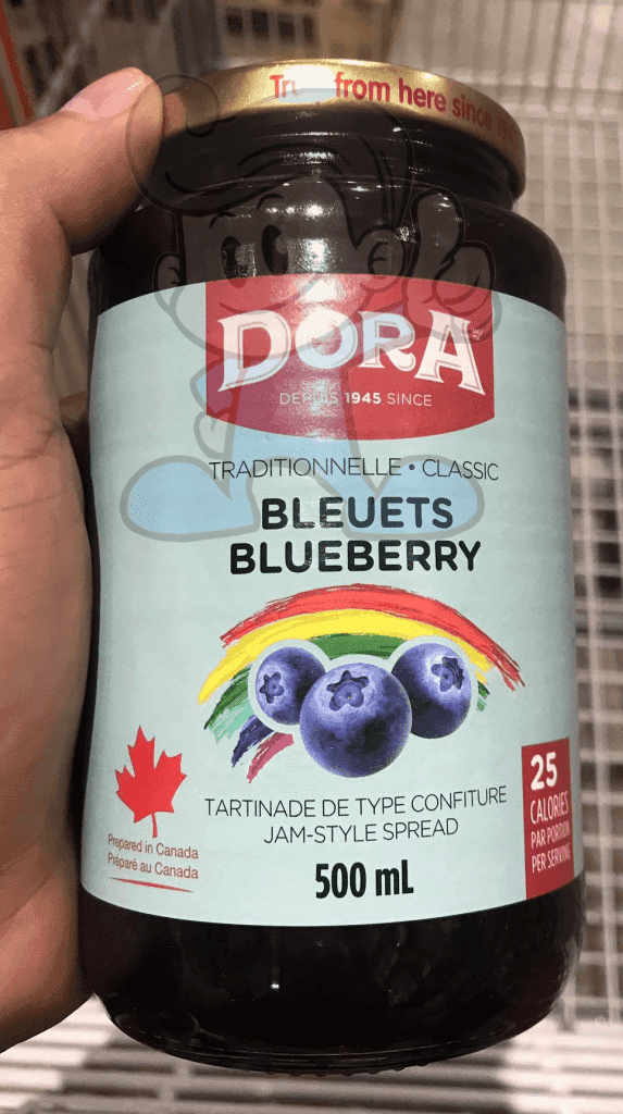 Dora Traditional Classic Bleuets Blueberry Jam Style Spread 500Ml Groceries