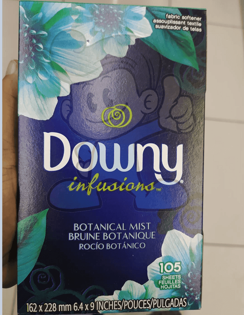 Downy Infusions Botanical Mist Dryer Sheets 105 Sheets Household Supplies