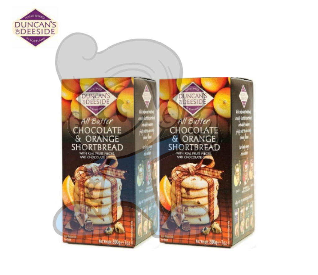 Duncans Of Deeside All Butter Chocolate And Orange Shortbread (2 X 200 G) Groceries