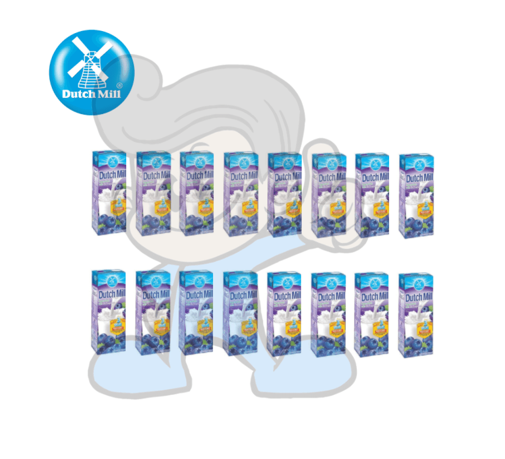 Dutch Mill Uht Yogurt Drink Blueberry (16 X 180Ml) Groceries