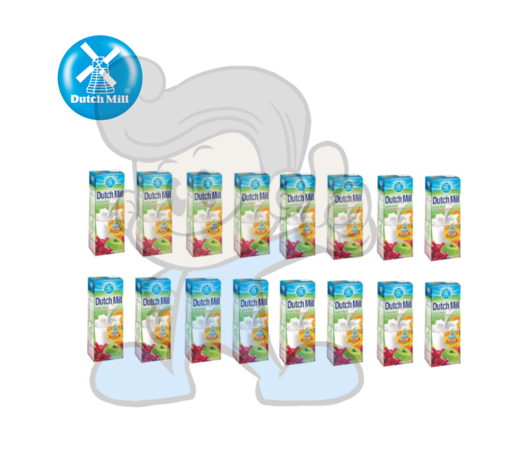 Dutch Mill Uht Yogurt Drink Mixed Fruit Juice (16 X 180Ml) Groceries