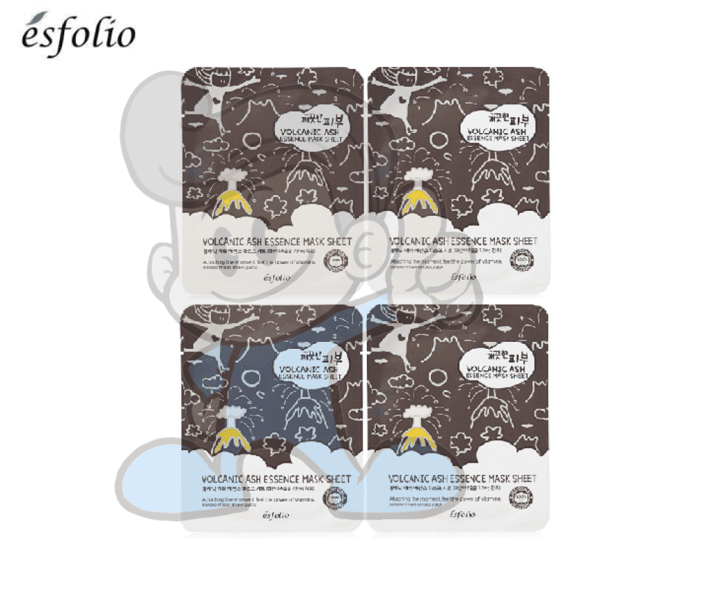 Esfolio Volcanic Ash Essence Mask Sheet (4 X 25 Ml) Beauty