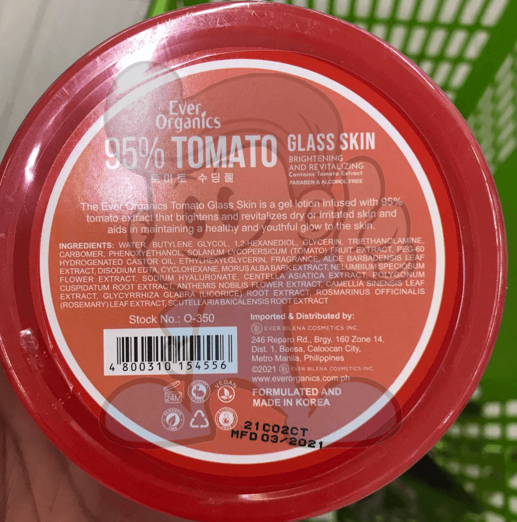Ever Organics 95% Tomato Soothing Gel 300Ml Beauty