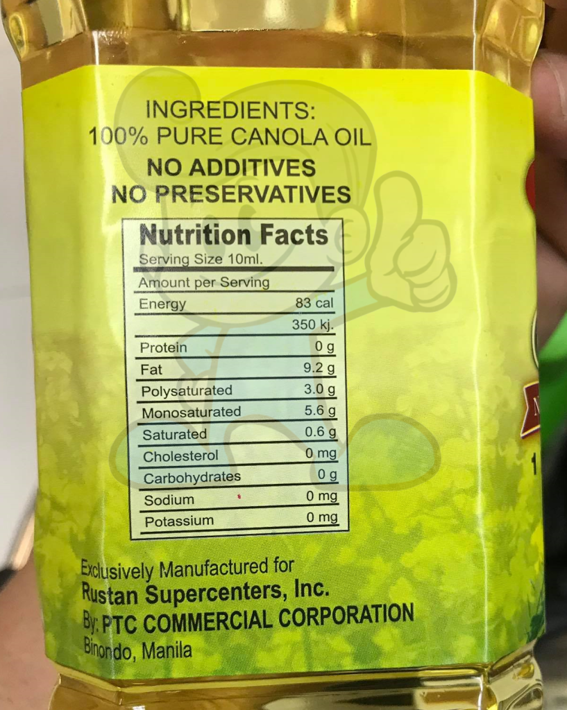 SureBuy 100% Pure Canola Oil (2 x 1L)