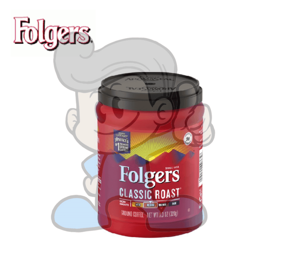 Folgers Classic Roast Medium Ground Coffee 320G Groceries