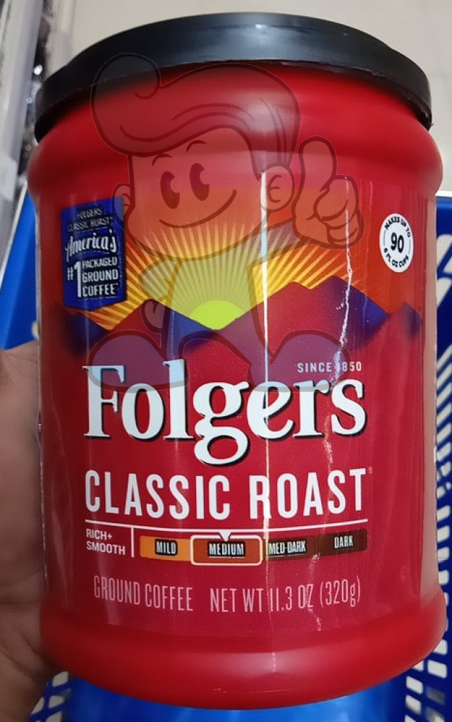 Folgers Classic Roast Medium Ground Coffee 320G Groceries