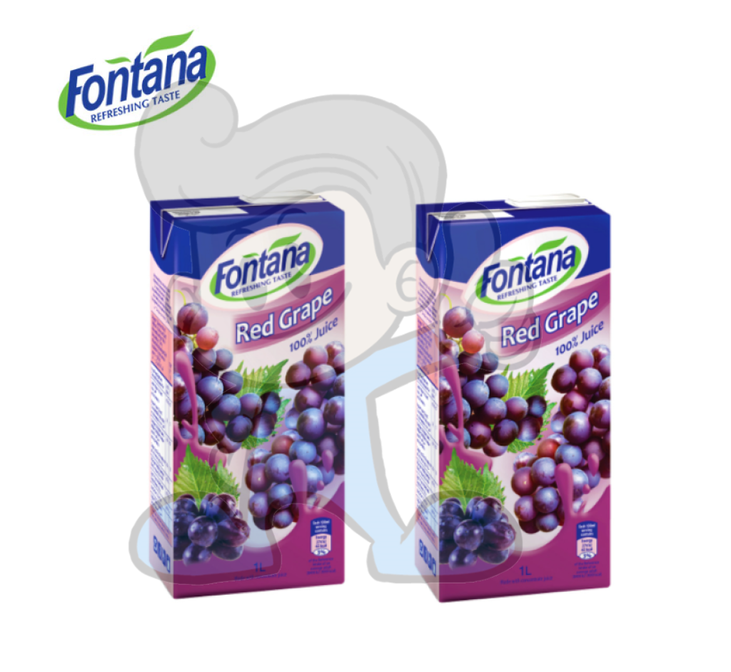 Fontana 100% Red Grape Juice (2 X 1L) Groceries