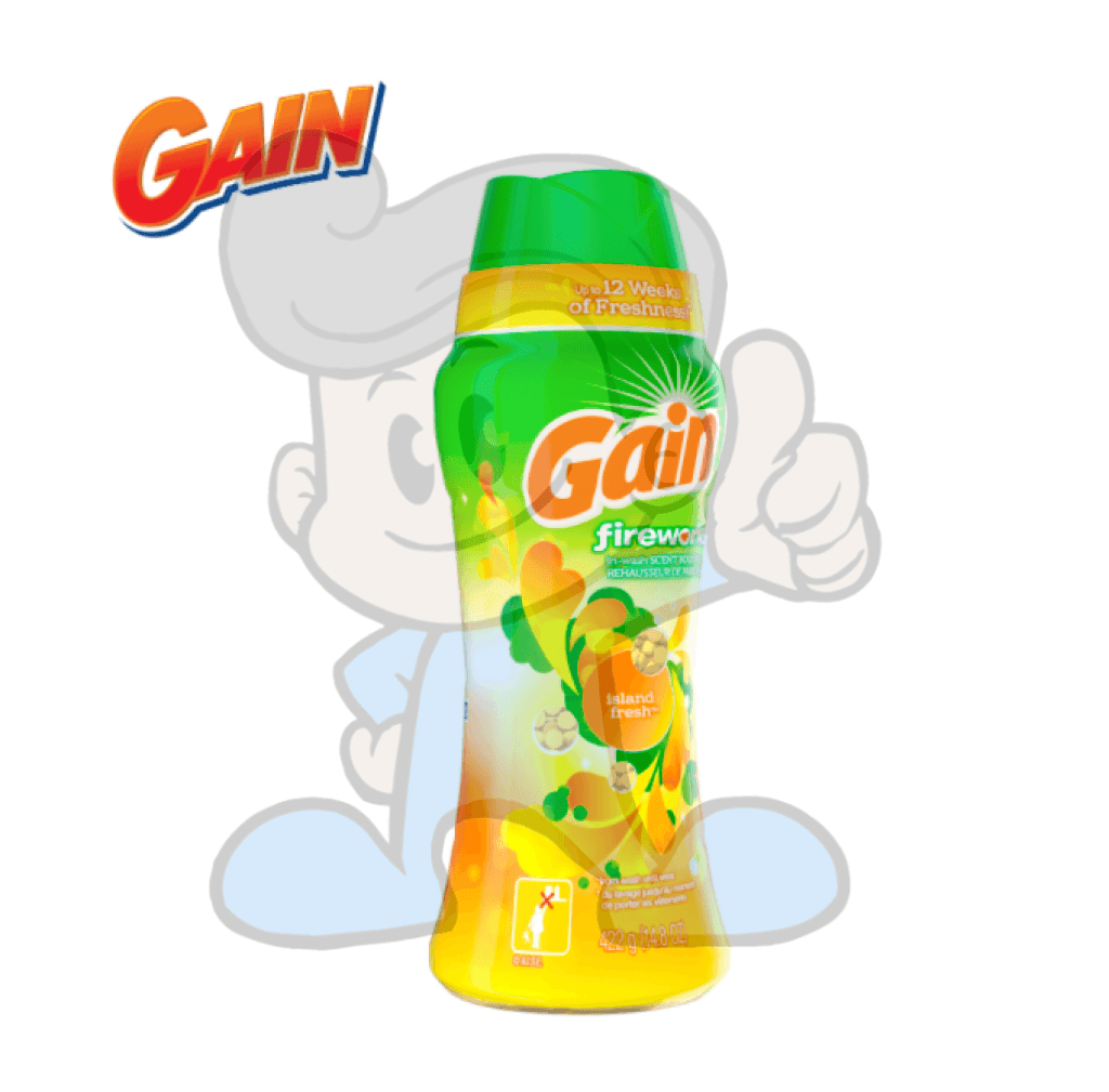 Gain Fireworks In-Wash Scent Booster Island Fresh 14.8 Oz Household Supplies