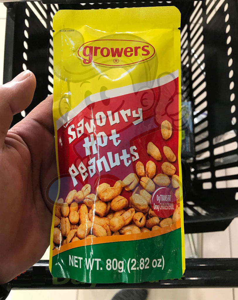 Growers Savoury Hot Peanuts (6 X 80G) Groceries