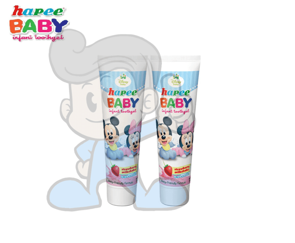 Hapee Baby Infant Toothgel Strawberry Milkshake 4-24 Months (2 X 50 Ml) Mother &