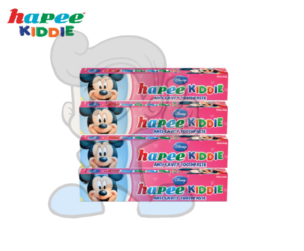 Hapee Kiddie Anti Cavity Toothpaste Strawberry Bloom (4 X 62 G) Mother & Baby